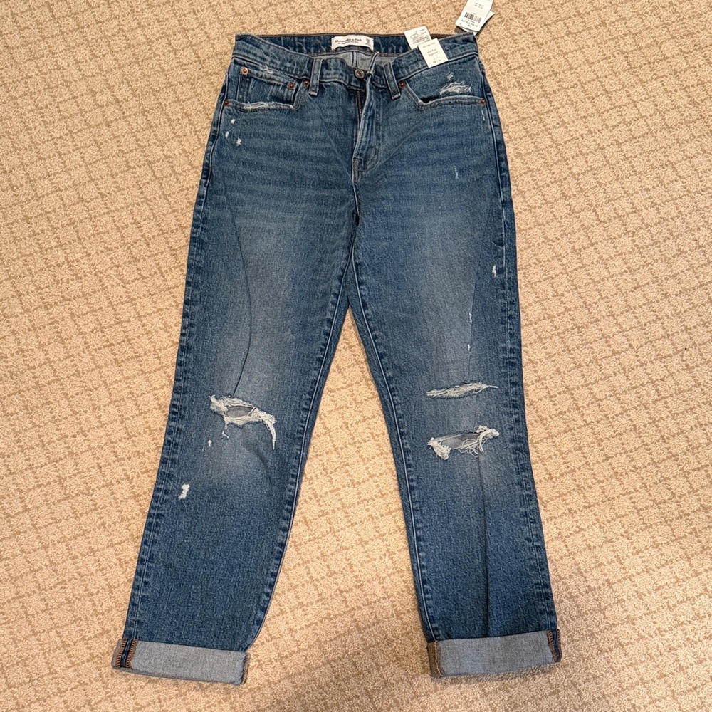 Abercrombie & Fitch Dark Blue Boyfriend Jeans